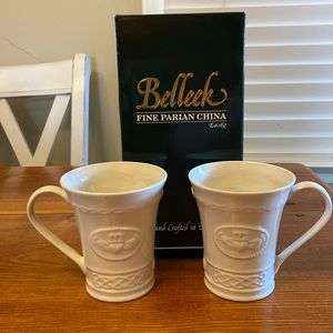 COPY - Beleek claddagh mug set. New in box.